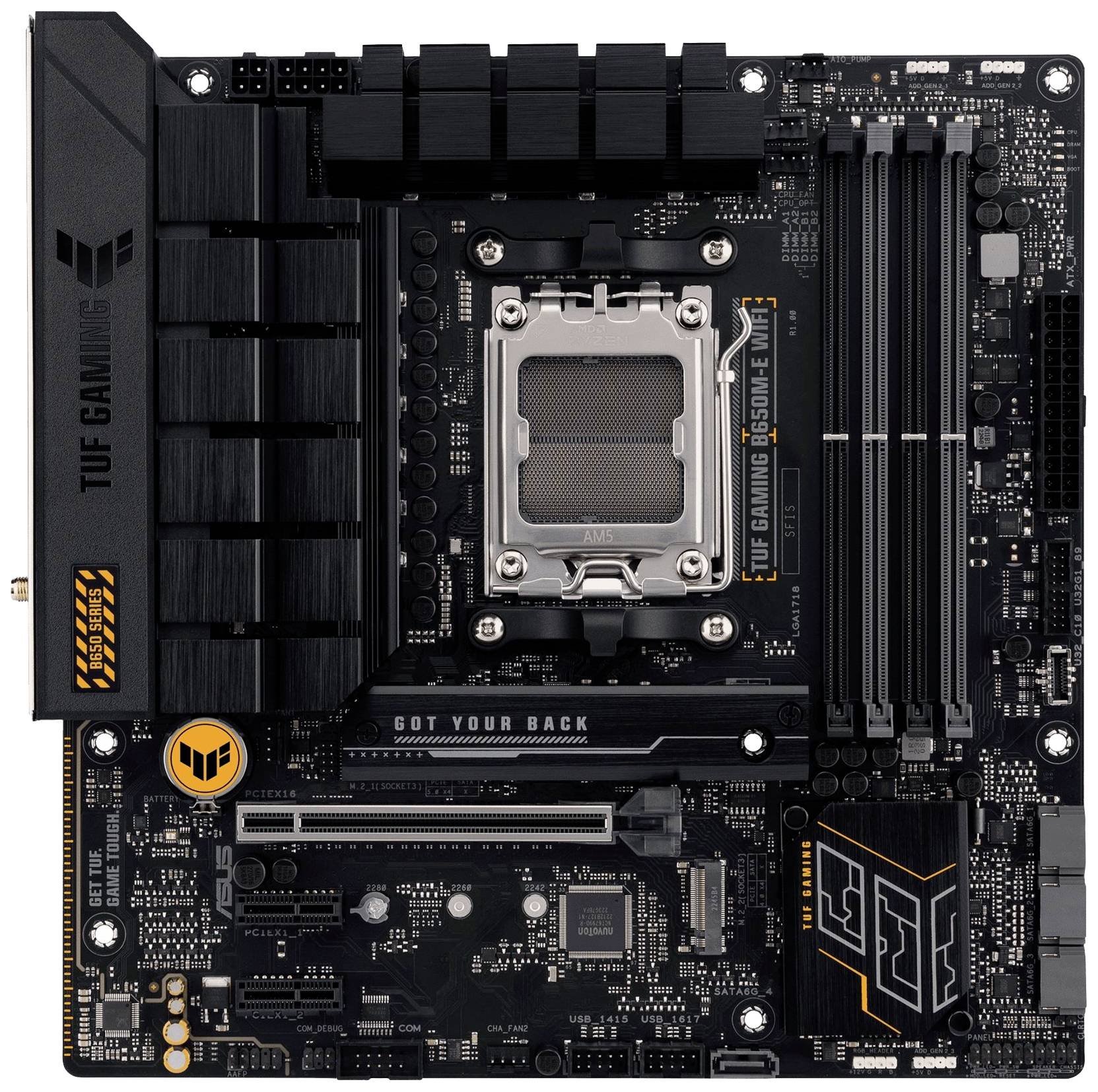 Asus TUF GAMING B650M-E WIFI Mainboard Sockel (PC) AMD® AM5 Formfaktor (Details) ATX Mainboard-Chipsatz AMD® B650