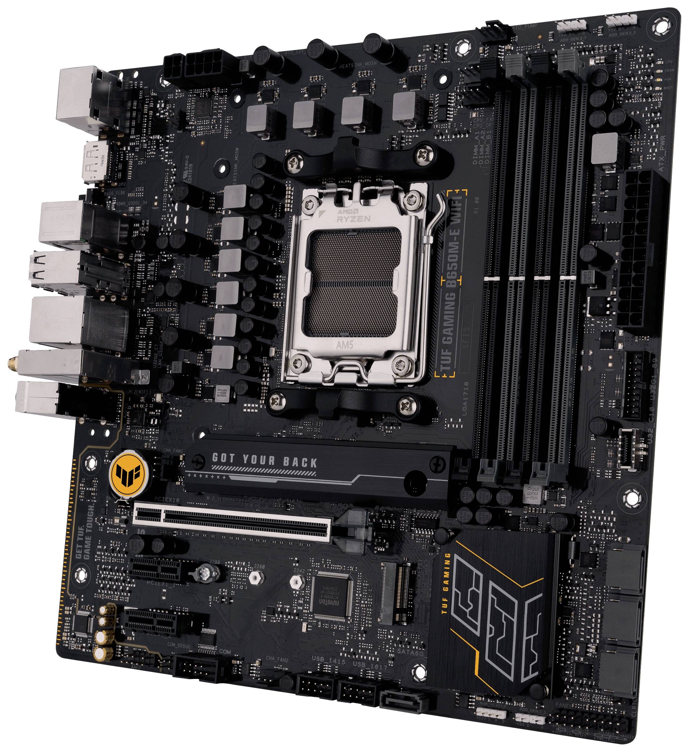 Asus TUF GAMING B650M-E WIFI Mainboard Sockel (PC) AMD® AM5 Formfaktor (Details) ATX Mainboard-Chipsatz AMD® B650