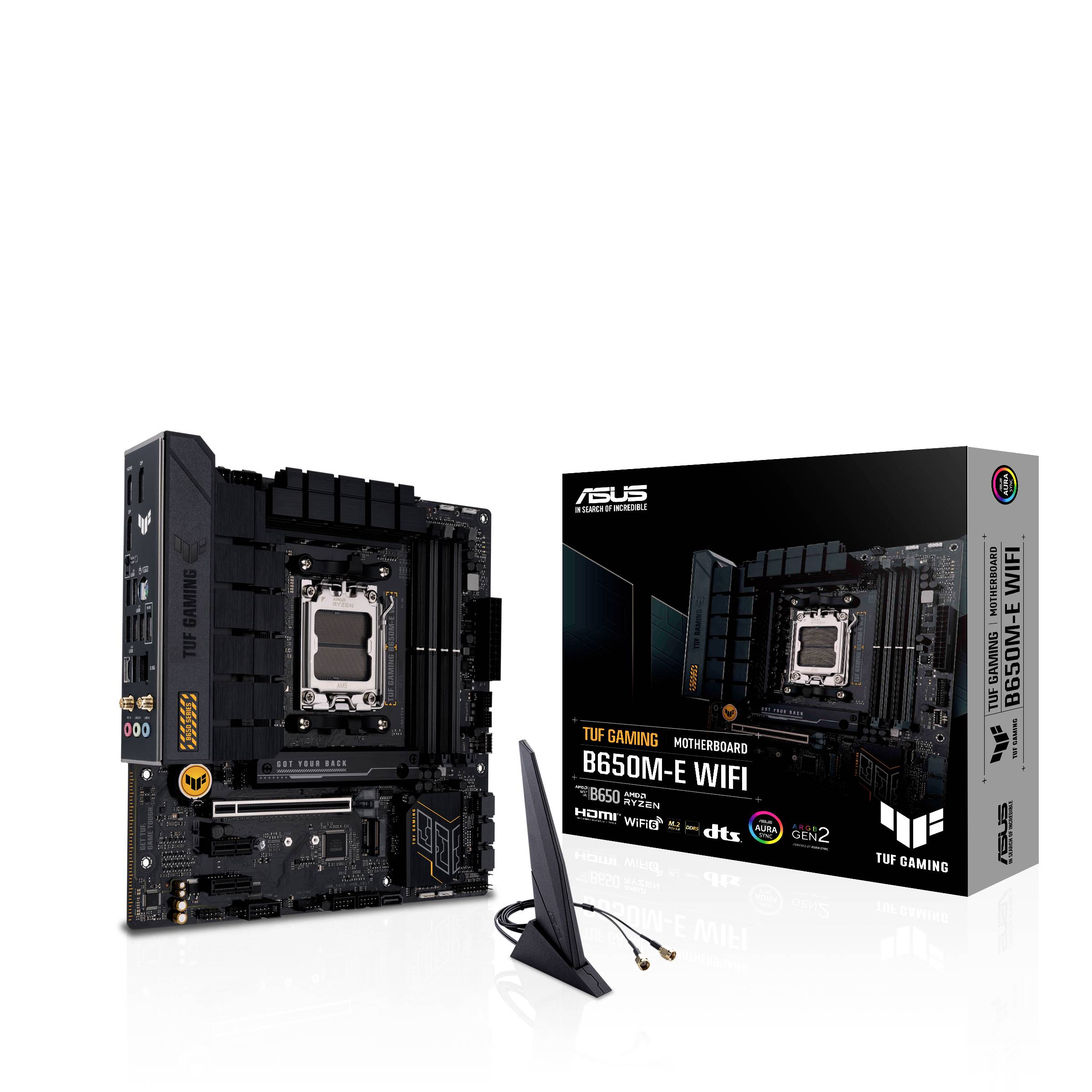 Asus TUF GAMING B650M-E WIFI Mainboard Sockel (PC) AMD® AM5 Formfaktor (Details) ATX Mainboard-Chipsatz AMD® B650