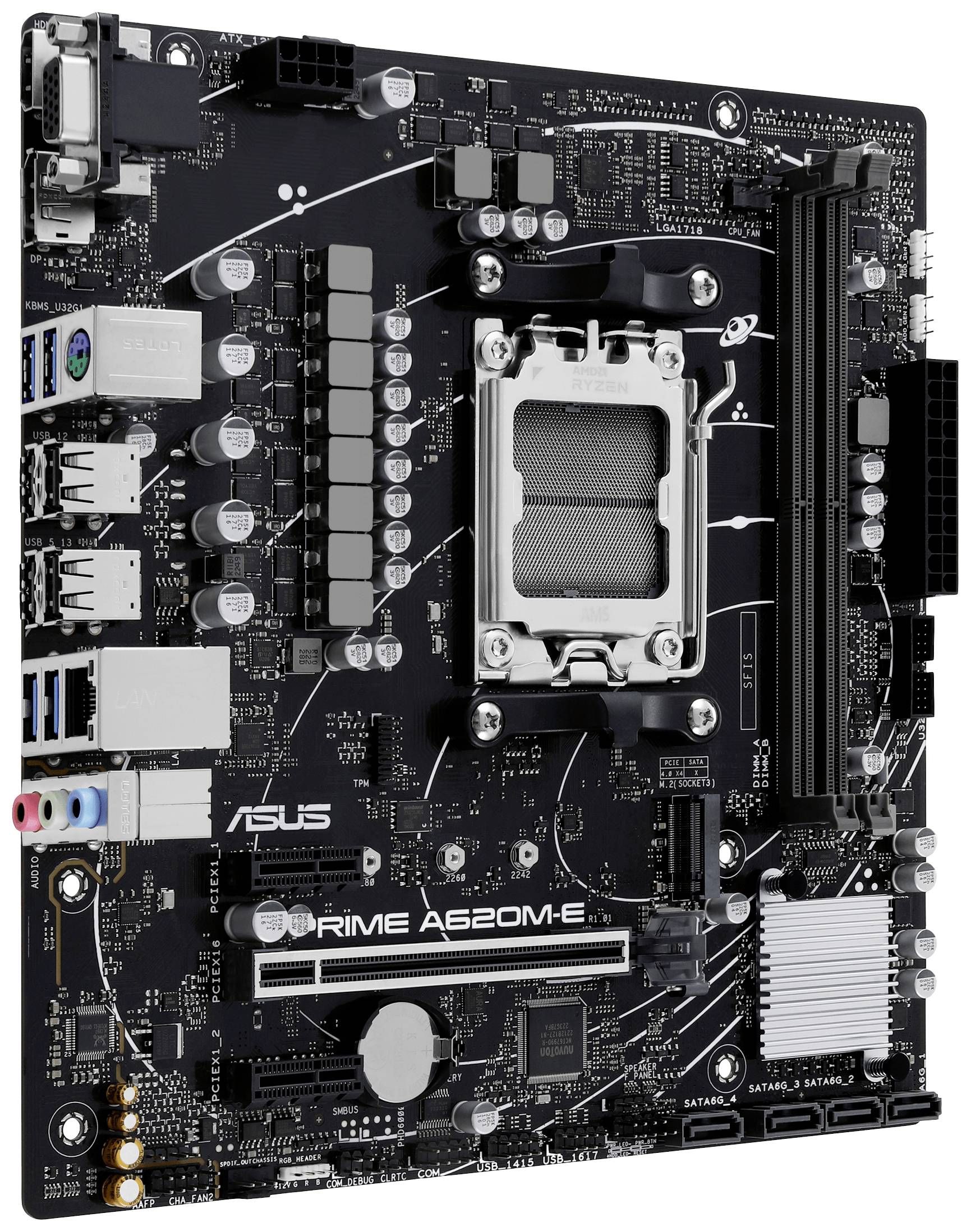 Asus PRIME A620M-E-CSM Mainboard Sockel (PC) AMD® AM5 Formfaktor (Details) Micro-ATX Mainboard-Chipsatz AMD® A620