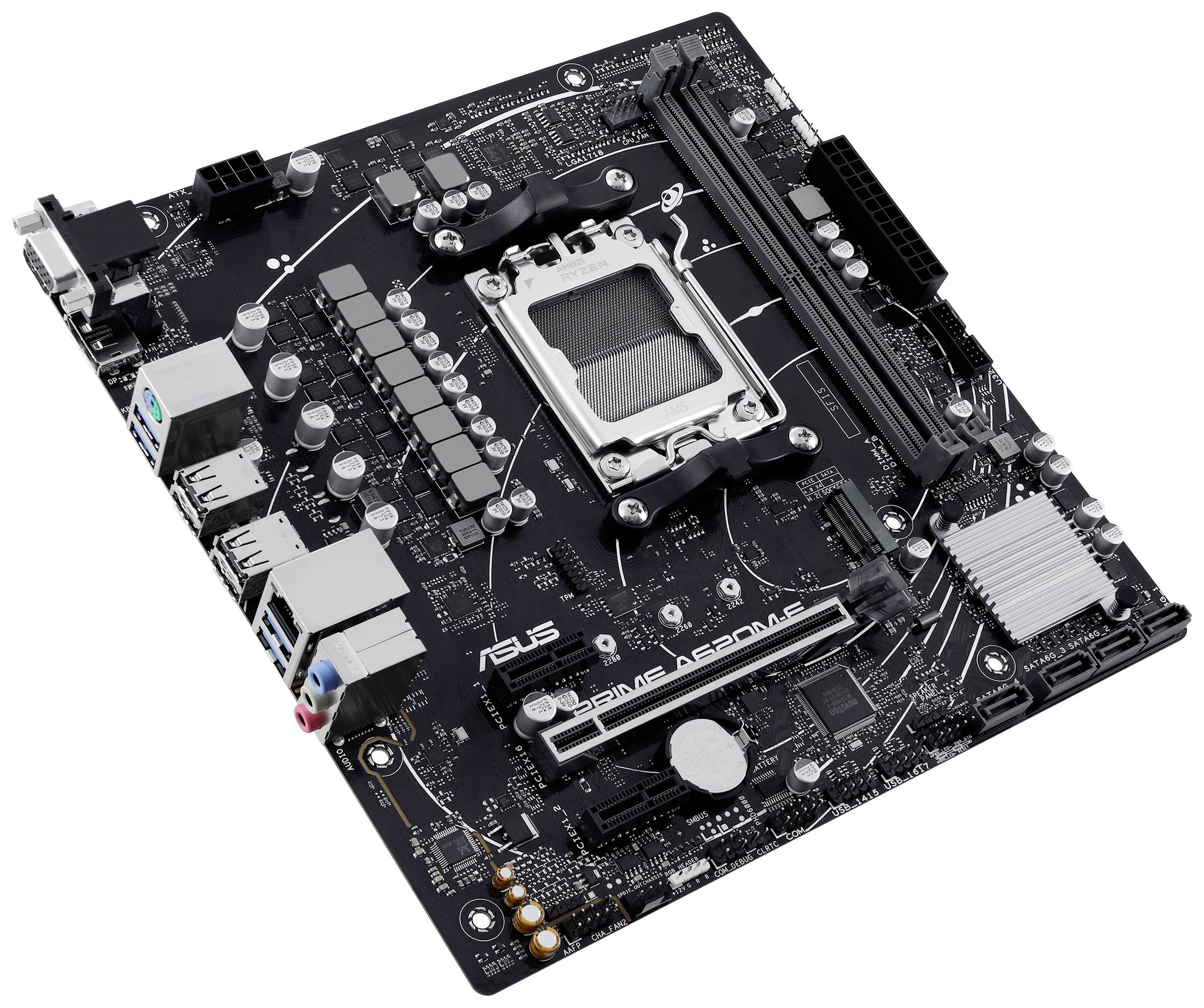 Asus PRIME A620M-E-CSM Mainboard Sockel (PC) AMD® AM5 Formfaktor (Details) Micro-ATX Mainboard-Chipsatz AMD® A620