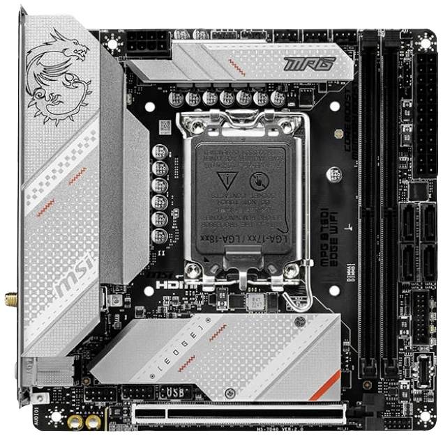 MSI MPG B760I EDGE WIFI Mainboard Sockel (PC) Intel® LGA 1700 Formfaktor (Details) Mini-ATX Mainboard-Chipsatz Intel® B760