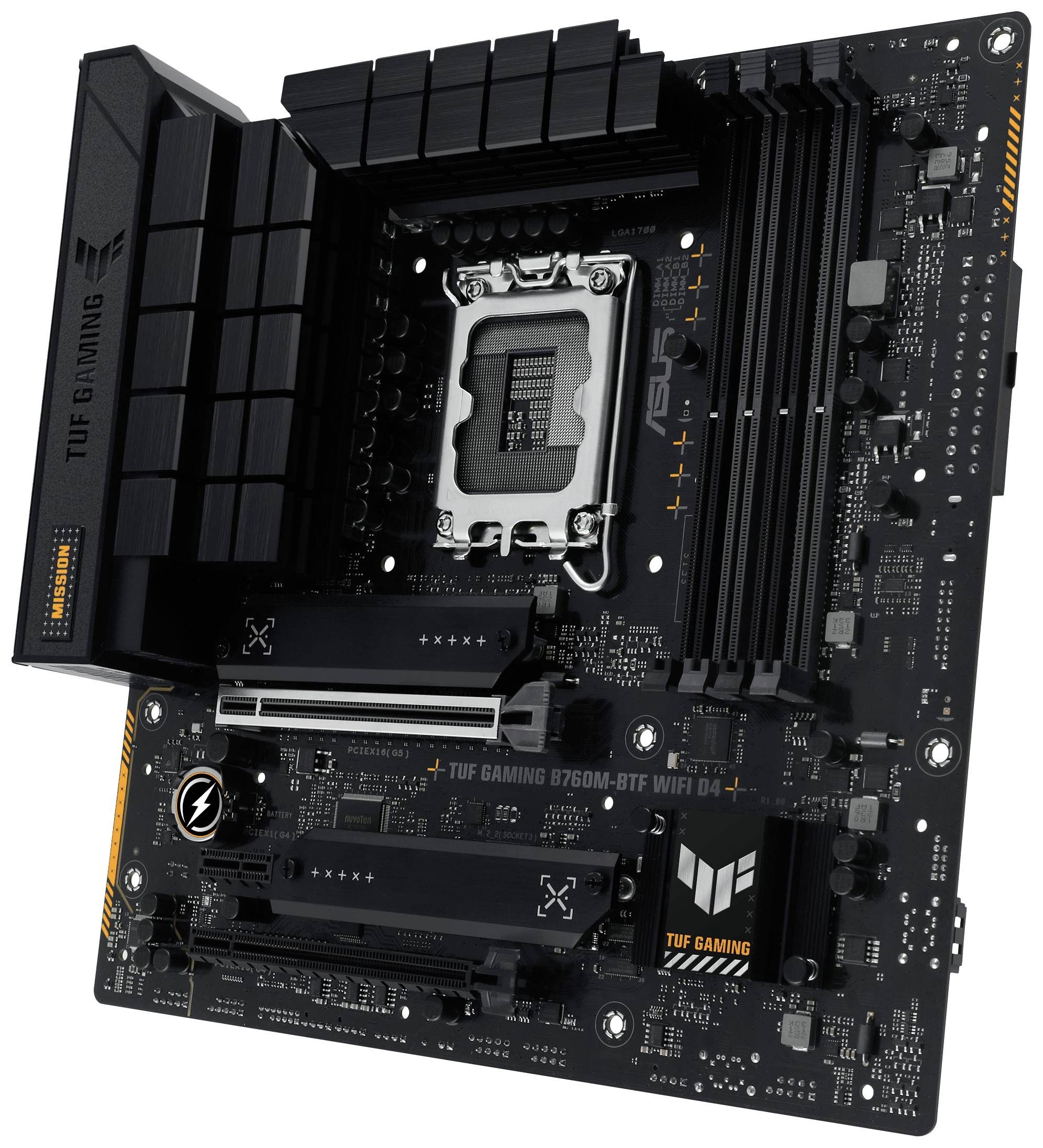 Asus TUF GAMING B760M-BTF WIFI D4 Mainboard Sockel (PC) Intel® LGA 1700 Formfaktor (Details) Micro-ATX Mainboard-Chipsatz Intel®