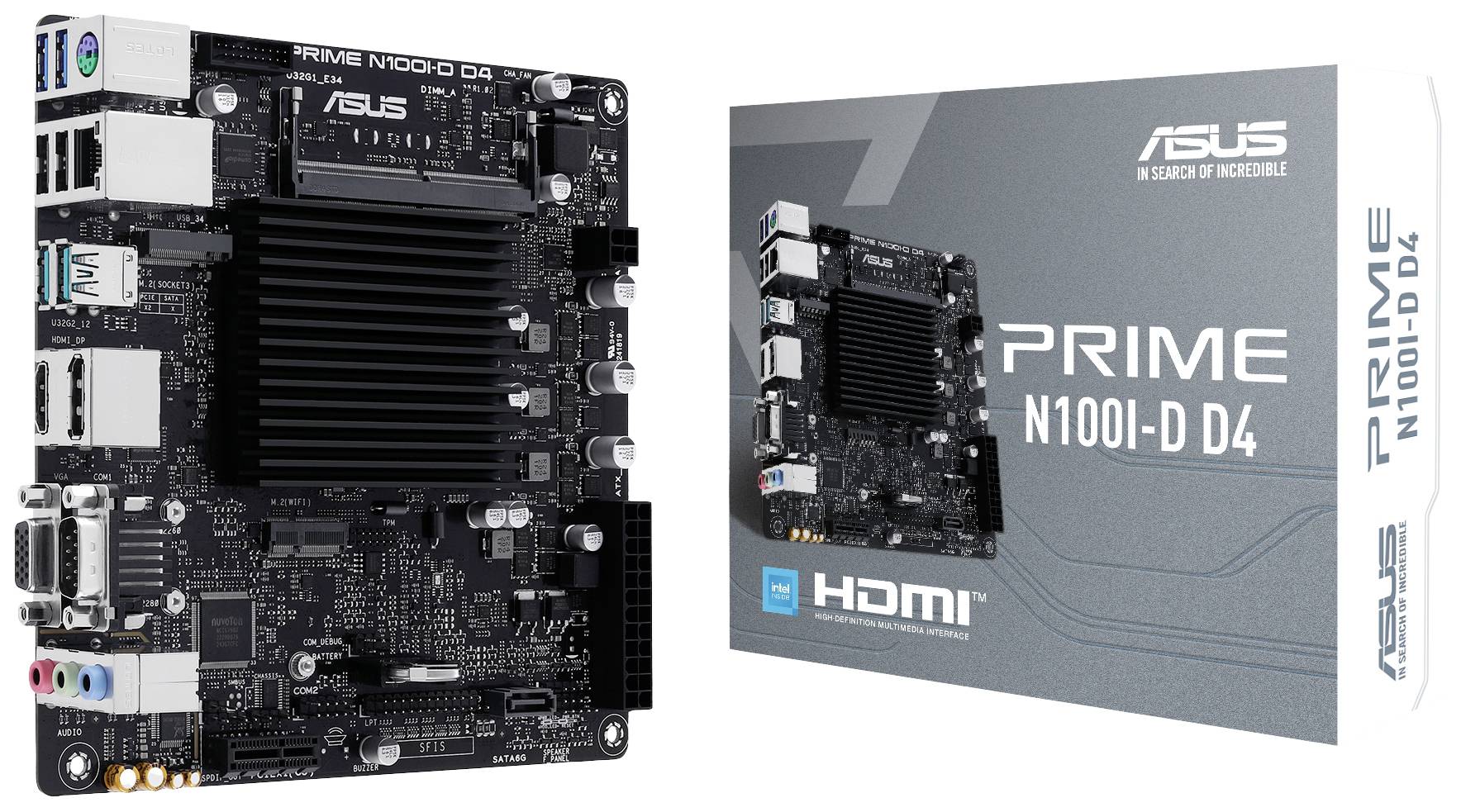 Asus PRIME N100I-D D4 Mainboard mit CPU Sockel (PC) Intel® 1264 Formfaktor (Details) Mini-ATX