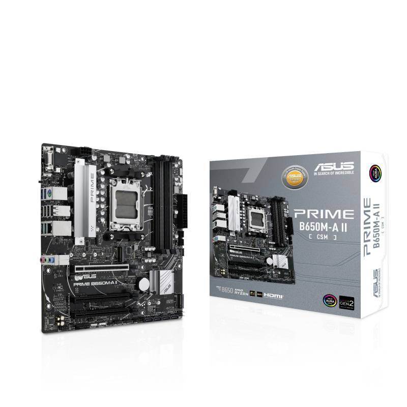 Asus PRIME B650M-A II-CSM Mainboard Sockel (PC) AMD® AM5 Formfaktor (Details) Micro-ATX Mainboard-Chipsatz AMD® B650