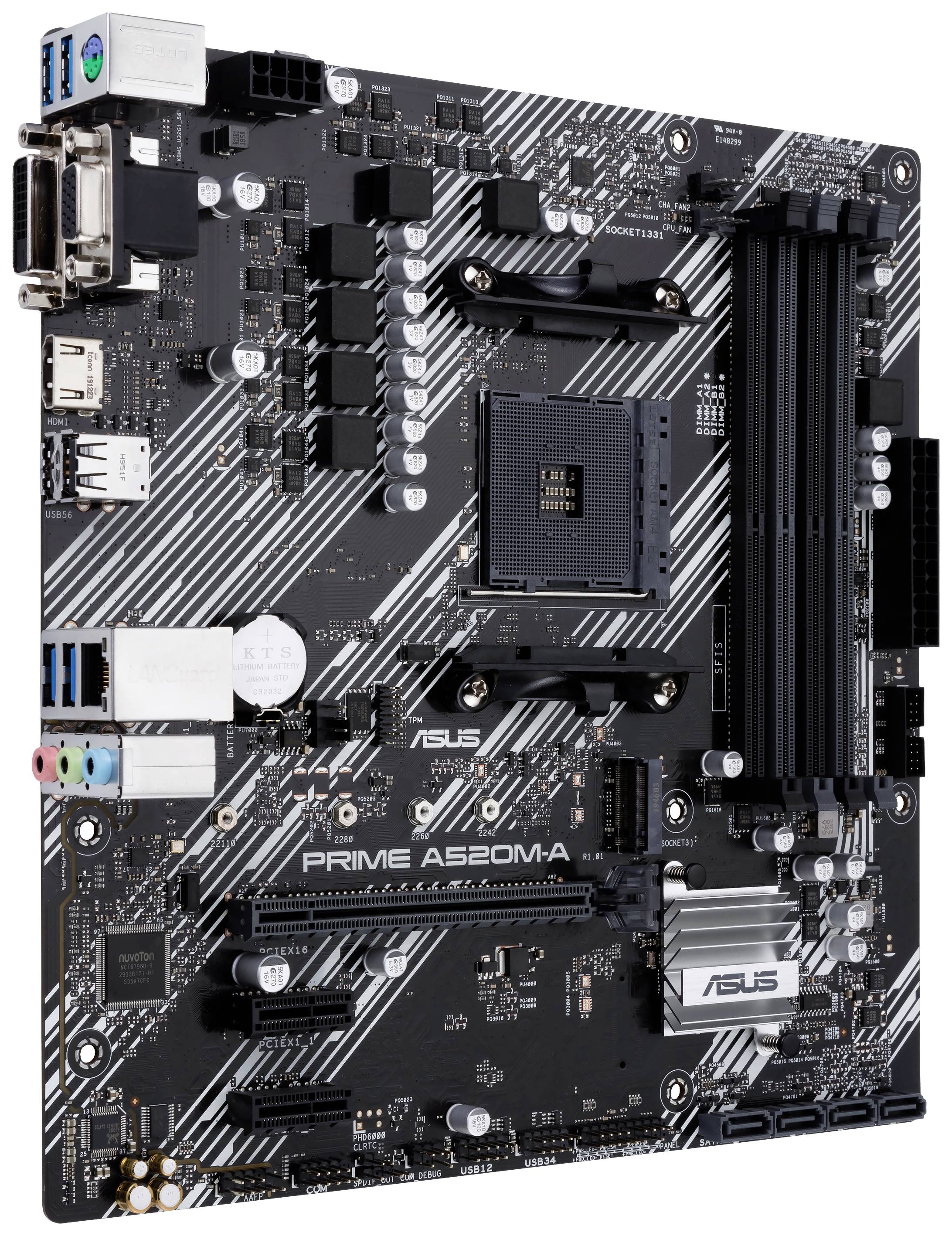 Asus PRIME A520M-A II/CSM Mainboard Sockel (PC) AMD® AM4 Formfaktor (Details) Micro-ATX Mainboard-Chipsatz AMD® A520