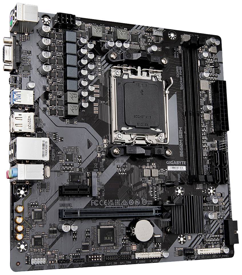 Gigabyte B650M S2H - 1.0 Mainboard Sockel (PC) AMD AM5 Formfaktor (Details) Micro-ATX Mainboard-Chipsatz AMD® B650
