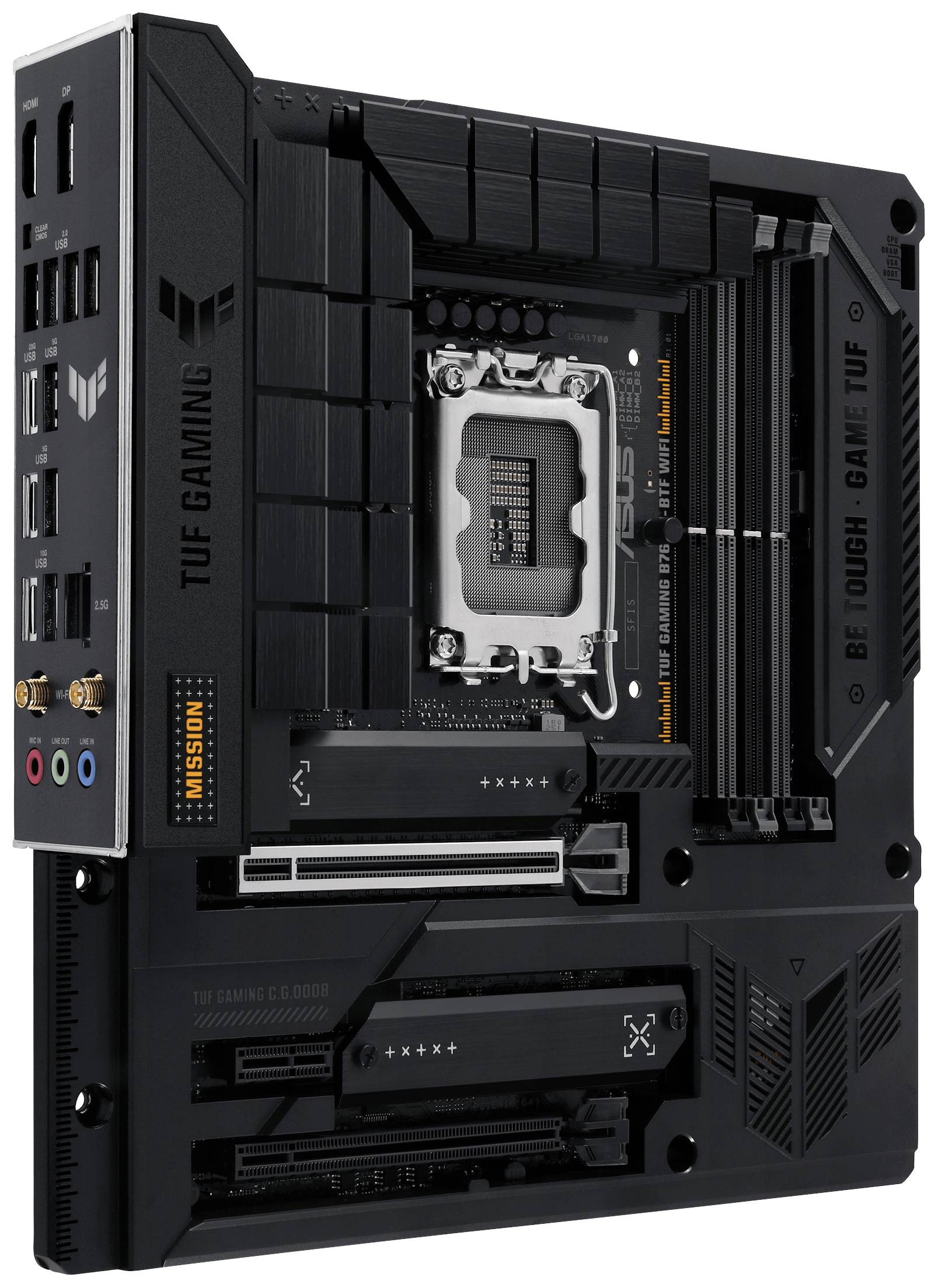 Asus TUF GAMING B760M-BTF WIFI Mainboard Sockel (PC) Intel® LGA 1700 Formfaktor (Details) Micro-ATX Mainboard-Chipsatz Intel® B760