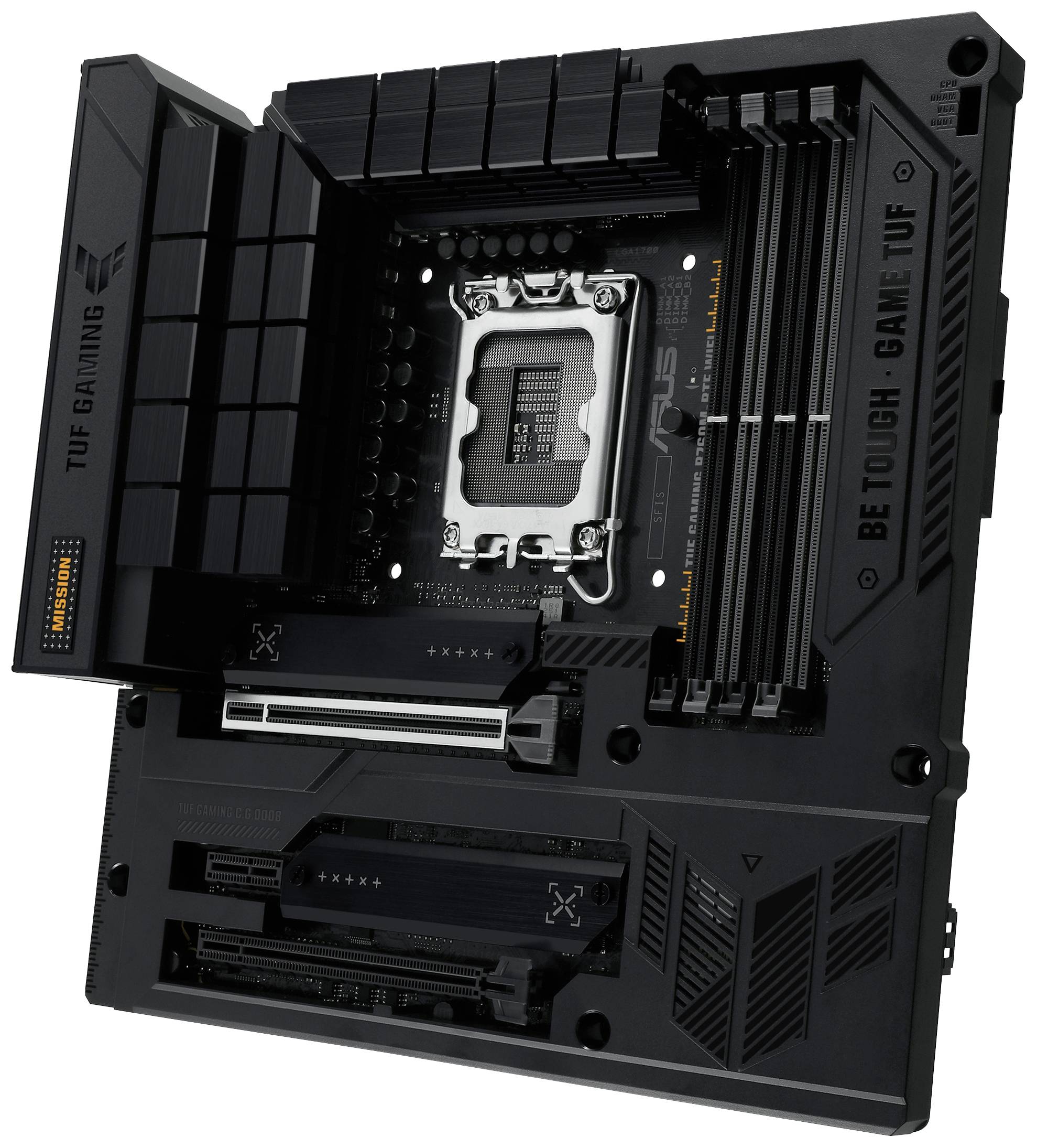 Asus TUF GAMING B760M-BTF WIFI Mainboard Sockel (PC) Intel® LGA 1700 Formfaktor (Details) Micro-ATX Mainboard-Chipsatz Intel® B760