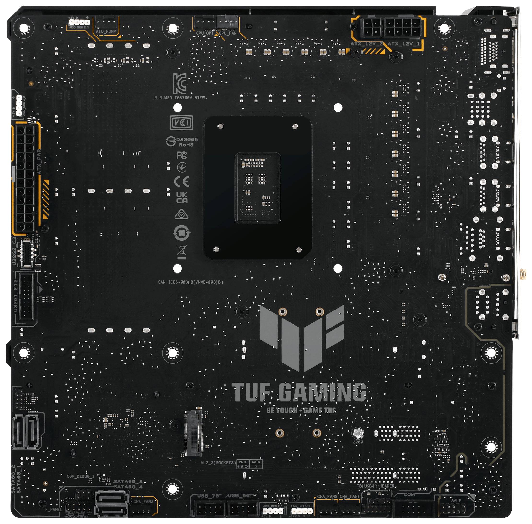 Asus TUF GAMING B760M-BTF WIFI Mainboard Sockel (PC) Intel® LGA 1700 Formfaktor (Details) Micro-ATX Mainboard-Chipsatz Intel® B760