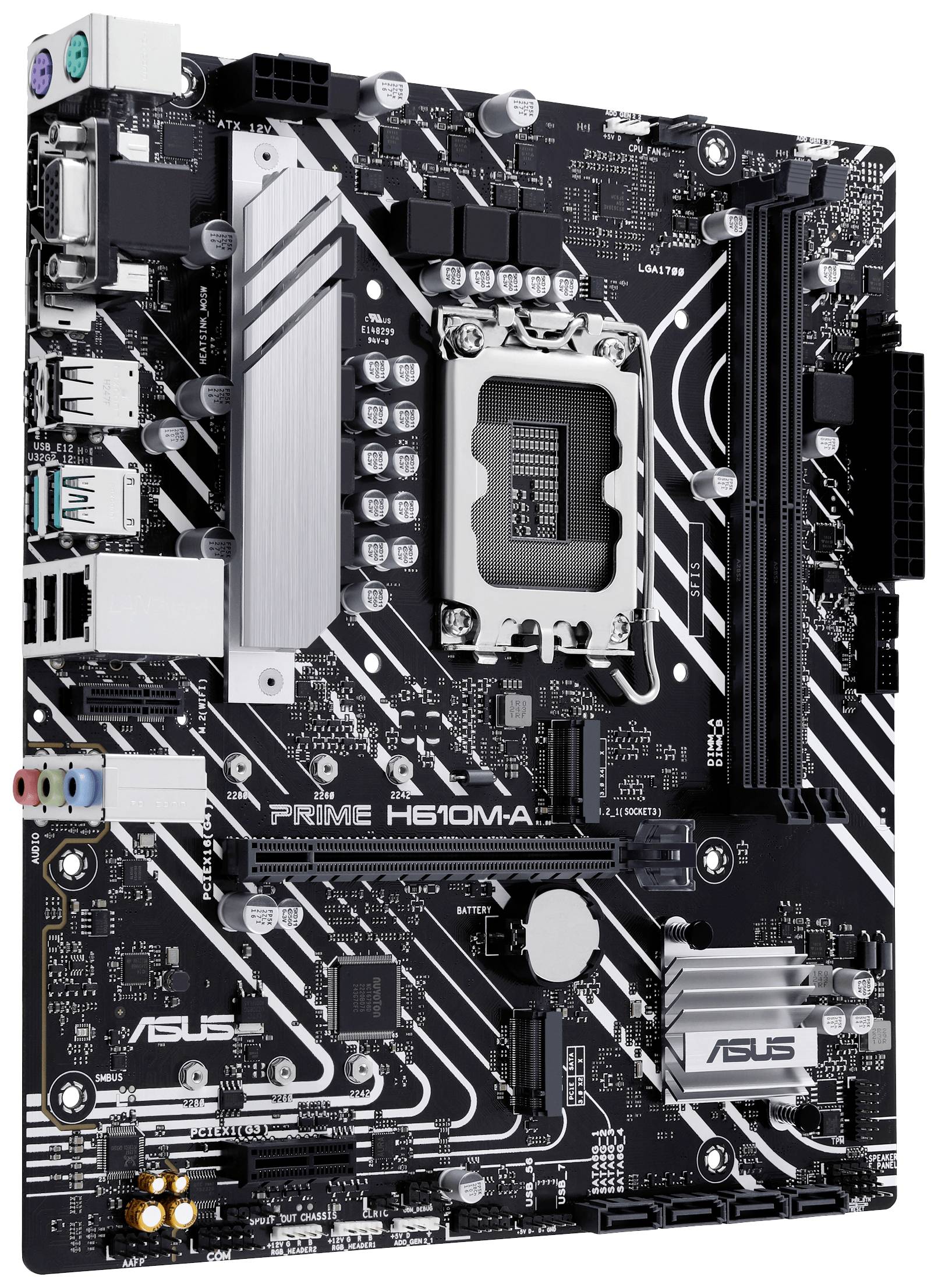 Asus PRIME H610M-A-CSM Mainboard Sockel (PC) Intel® LGA 1700 Formfaktor (Details) Micro-ATX Mainboard-Chipsatz Intel® H610