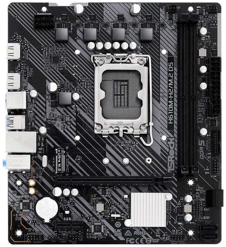 ASRock H610M-H2/M.2 D5 Mainboard Sockel (PC) Intel® LGA 1700 Formfaktor (Details) Micro-ATX Mainboard-Chipsatz Intel® H610