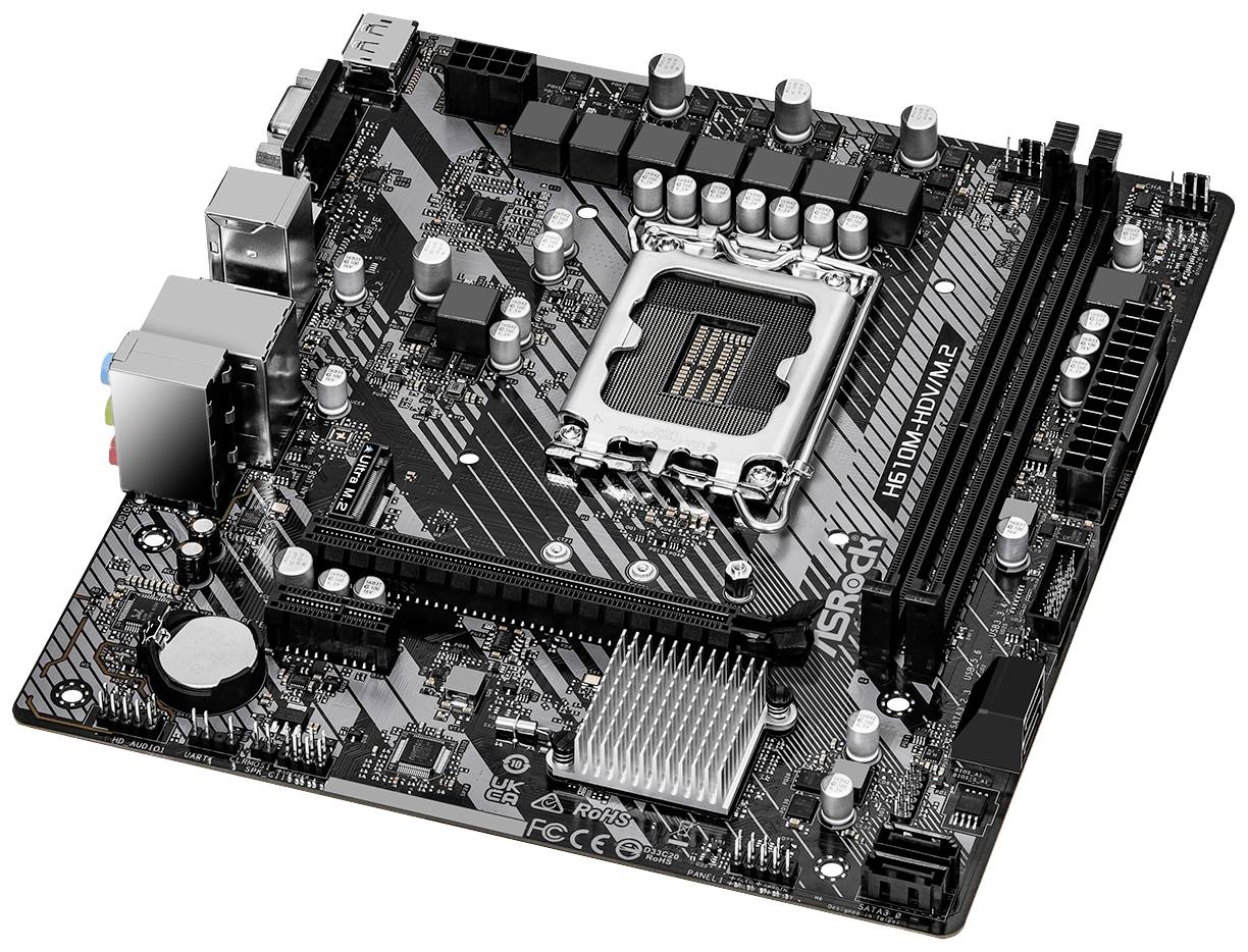 ASRock H610M-HDV/M.2 2.0 Mainboard Sockel (PC) Intel® LGA 1700 Formfaktor (Details) Micro-ATX Mainboard-Chipsatz Intel® H610