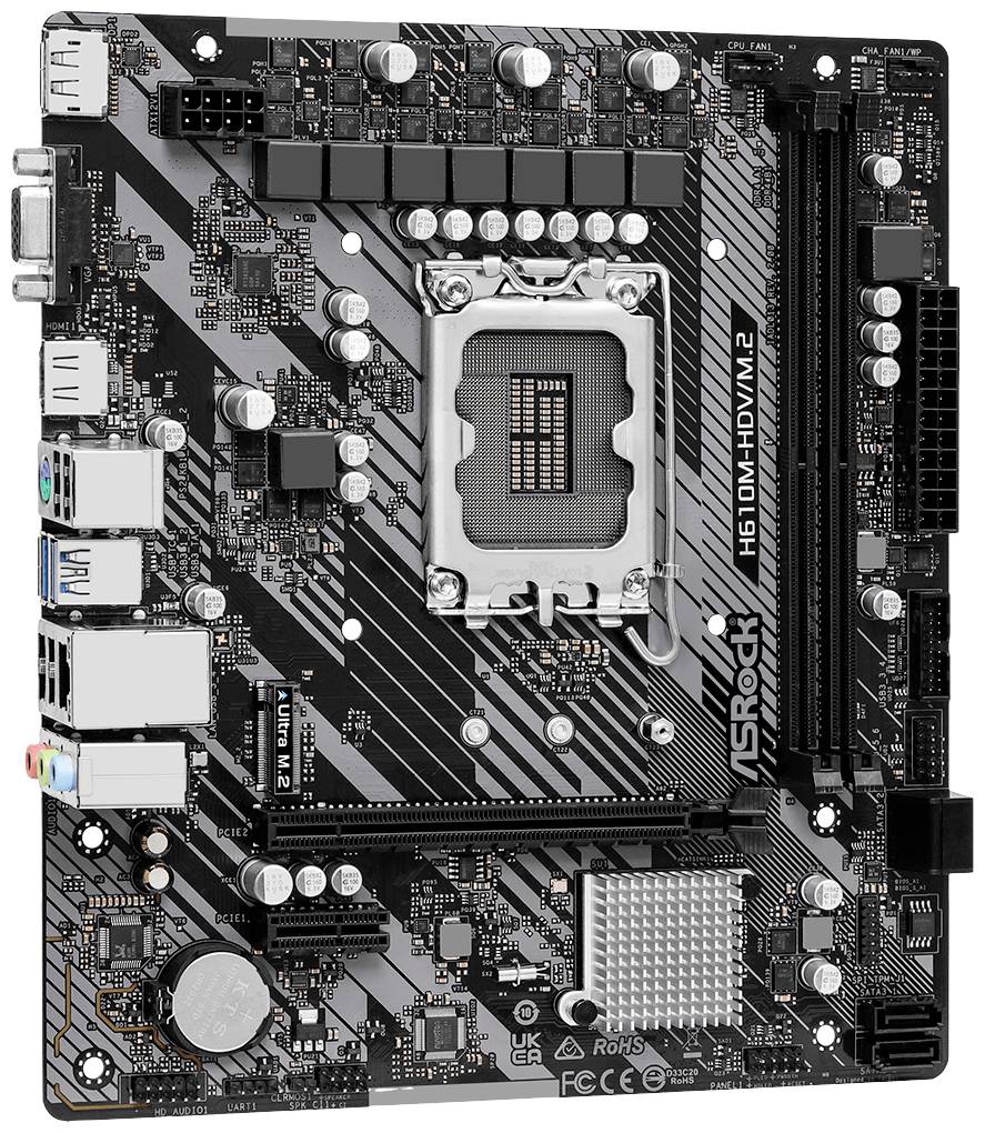 ASRock H610M-HDV/M.2 2.0 Mainboard Sockel (PC) Intel® LGA 1700 Formfaktor (Details) Micro-ATX Mainboard-Chipsatz Intel® H610