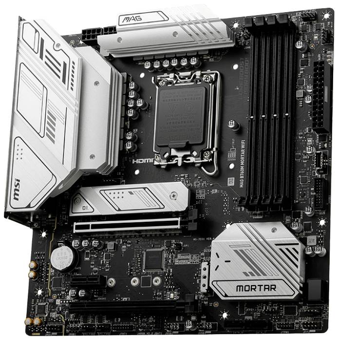 MSI MAG B760M MORTAR WIFI II Mainboard Sockel (PC) Intel® LGA 1700 Formfaktor (Details) Micro-ATX Mainboard-Chipsatz Intel® B760