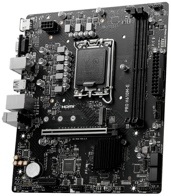 MSI PRO H610M-E Mainboard Sockel (PC) Intel® LGA 1700 Formfaktor (Details) Micro-ATX Mainboard-Chipsatz Intel® H610