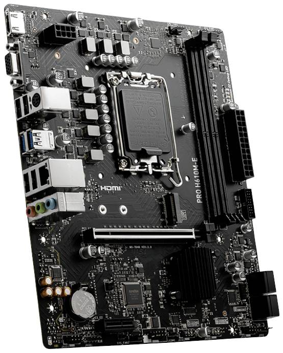 MSI PRO H610M-E Mainboard Sockel (PC) Intel® LGA 1700 Formfaktor (Details) Micro-ATX Mainboard-Chipsatz Intel® H610