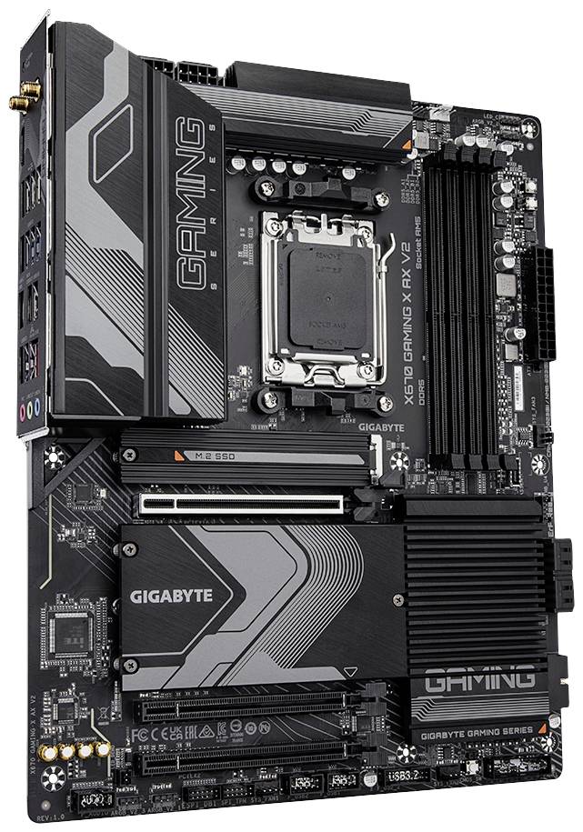 Gigabyte X670 Gaming X AX V2 - 1.0 Mainboard Sockel (PC) AMD® AM5 Formfaktor (Details) ATX Mainboard-Chipsatz AMD® X670