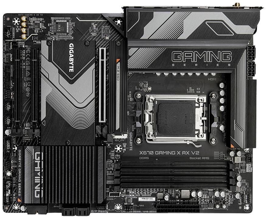 Gigabyte X670 Gaming X AX V2 - 1.0 Mainboard Sockel (PC) AMD® AM5 Formfaktor (Details) ATX Mainboard-Chipsatz AMD® X670