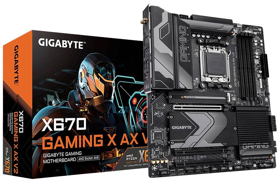 Gigabyte X670 Gaming X AX V2 - 1.0 Mainboard Sockel (PC) AMD® AM5 Formfaktor (Details) ATX Mainboard-Chipsatz AMD® X670