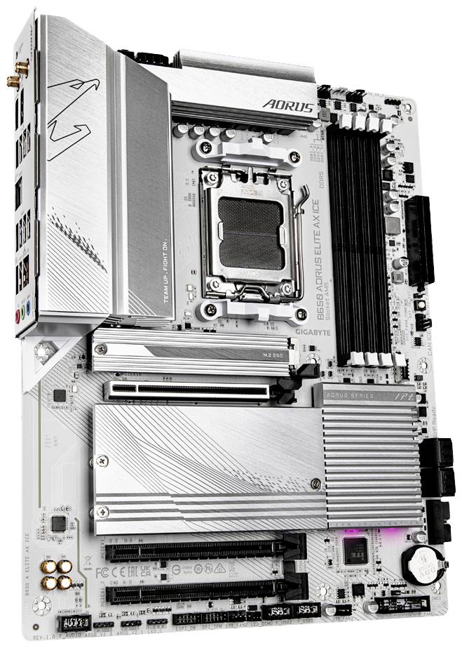 Gigabyte B650 AORUS ELITE AX ICE Mainboard Sockel (PC) AMD® AM5 Formfaktor (Details) ATX Mainboard-Chipsatz AMD® B650