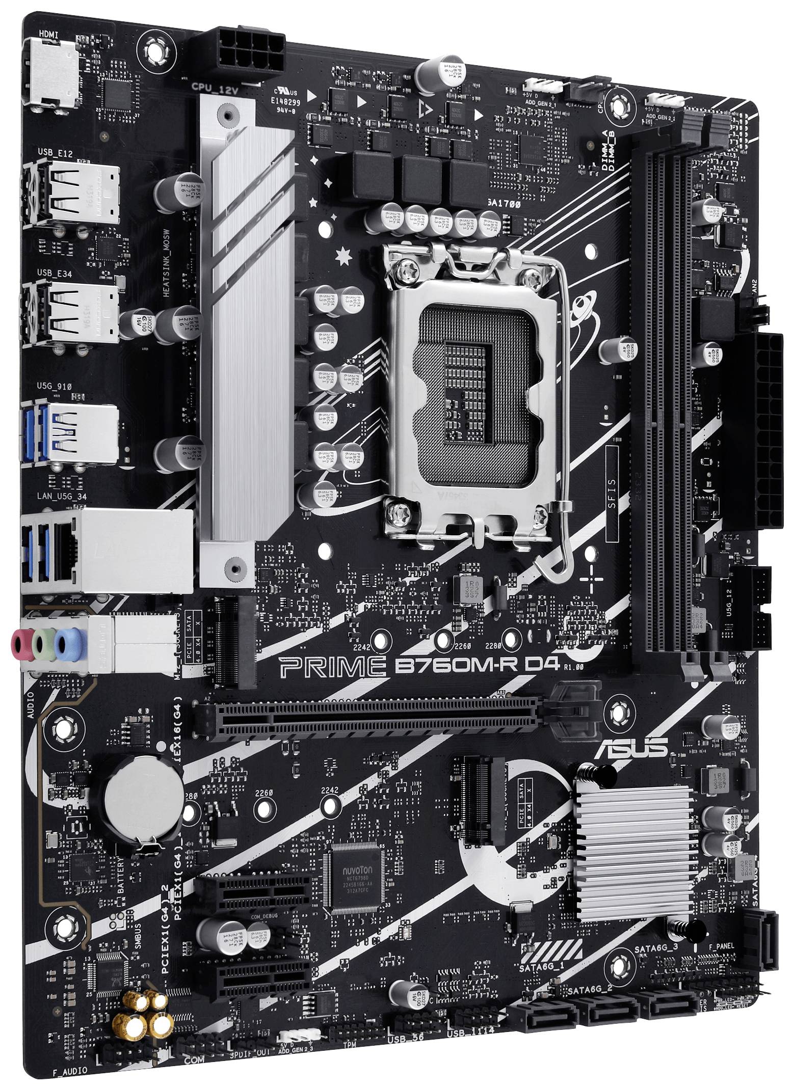 Asus PRO B760M-R D4 Mainboard Sockel (PC) Intel® LGA 1700 Formfaktor (Details) Micro-ATX Mainboard-Chipsatz Intel® B760