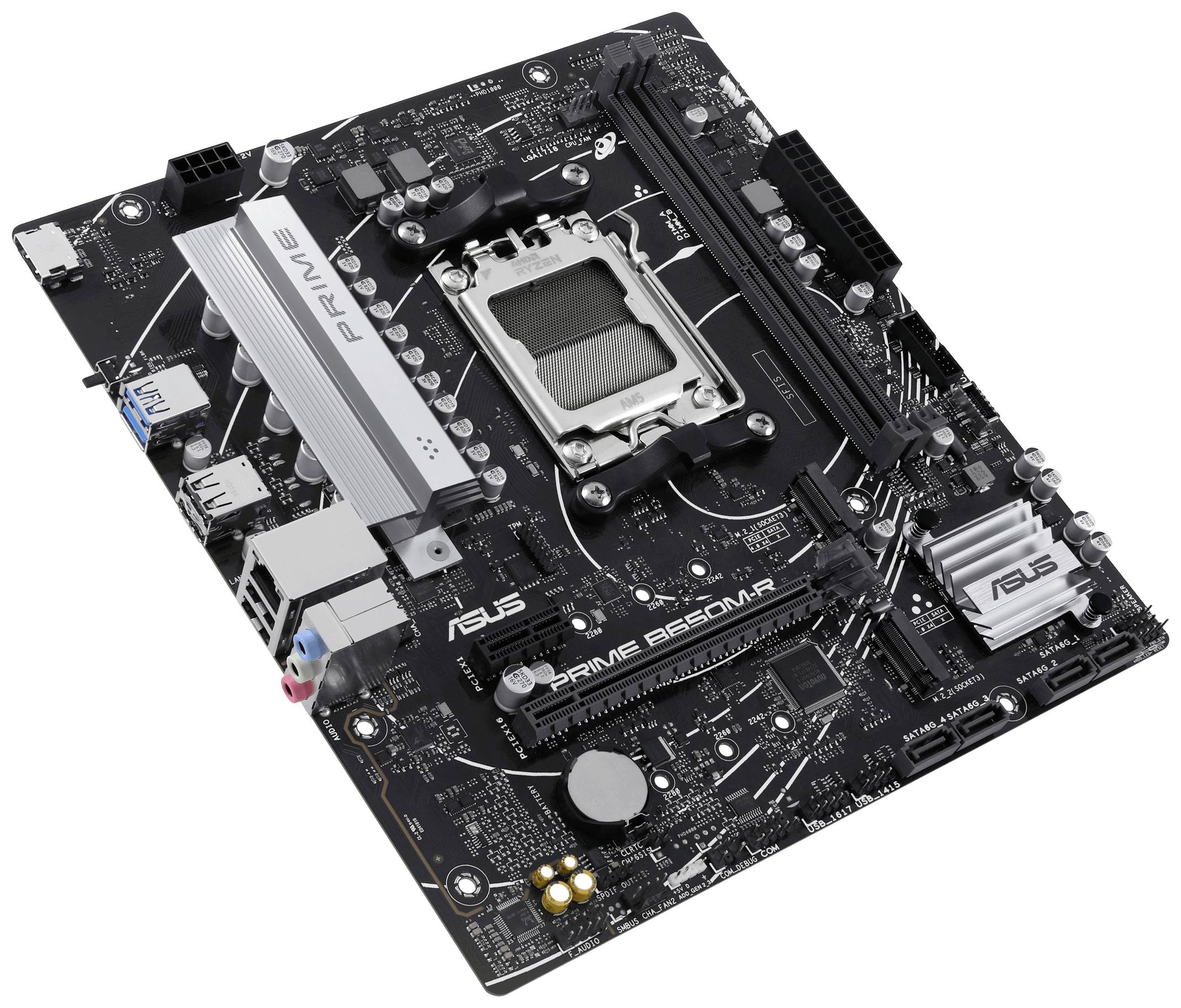 Asus PRIME B650M-R Mainboard Sockel (PC) AMD® AM5 Formfaktor (Details) Micro-ATX Mainboard-Chipsatz AMD® B650