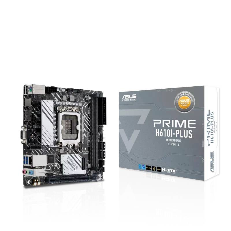 Asus PRIME H610I-PLUS-CSM Mainboard Sockel (PC) Intel® LGA 1700 Formfaktor (Details) Mini-ITX Mainboard-Chipsatz Intel® H610