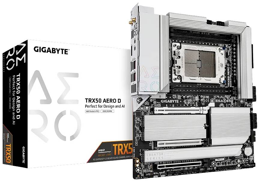 Gigabyte TRX50 AERO D - 1.0 Mainboard Sockel (PC) AMD® sTR5 Formfaktor (Details) E-ATX Mainboard-Chipsatz AMD® TRX50