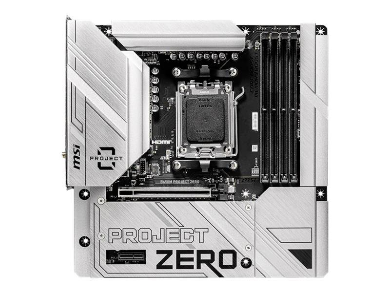 MSI B650M PROJECT ZERO Mainboard Sockel (PC) AMD® AM5 Formfaktor (Details) Micro-ATX Mainboard-Chipsatz AMD® B650