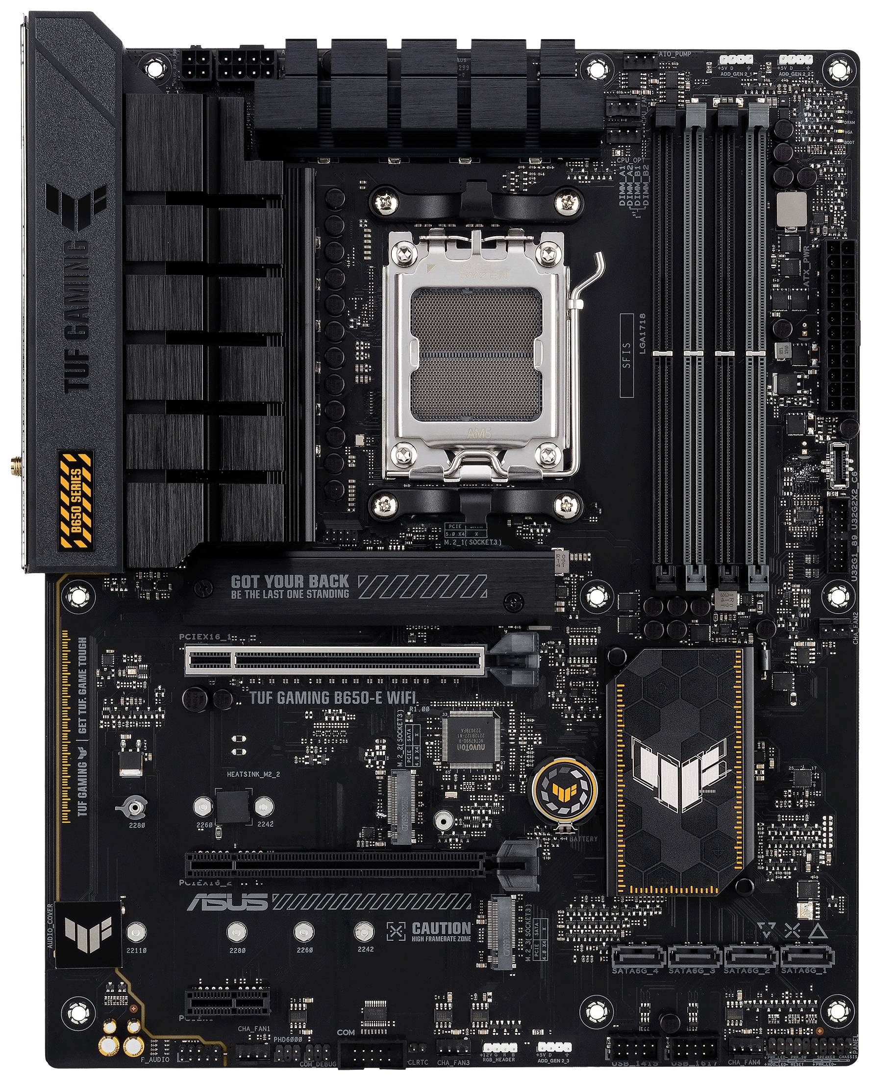 Asus TUF GAMING B650-E WIFI Mainboard Sockel (PC) AMD® AM5 Formfaktor (Details) ATX Mainboard-Chipsatz AMD® B650