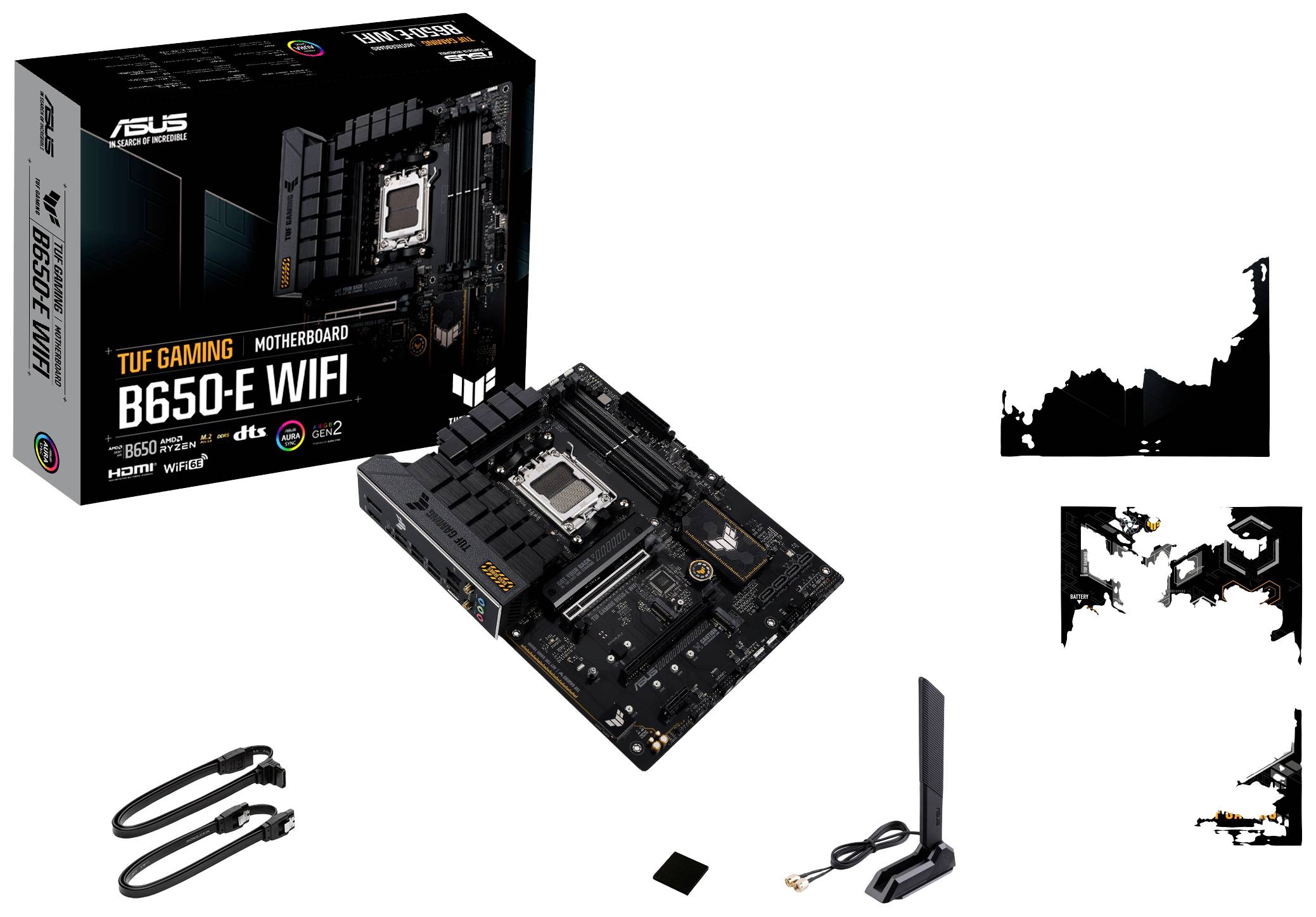 Asus TUF GAMING B650-E WIFI Mainboard Sockel (PC) AMD® AM5 Formfaktor (Details) ATX Mainboard-Chipsatz AMD® B650
