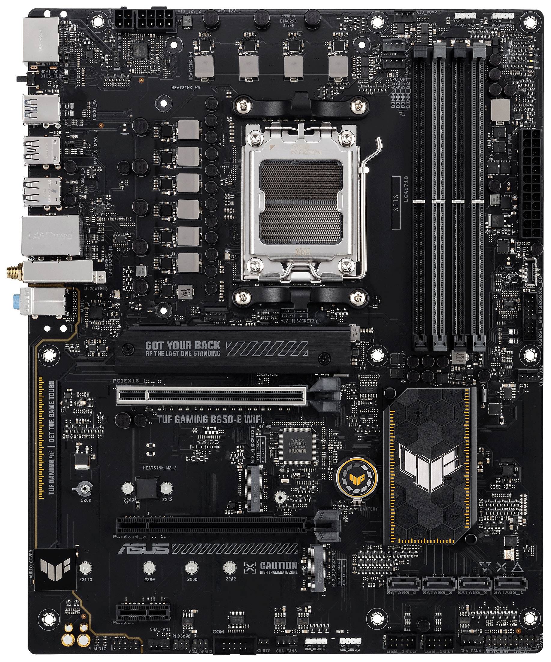Asus TUF GAMING B650-E WIFI Mainboard Sockel (PC) AMD® AM5 Formfaktor (Details) ATX Mainboard-Chipsatz AMD® B650