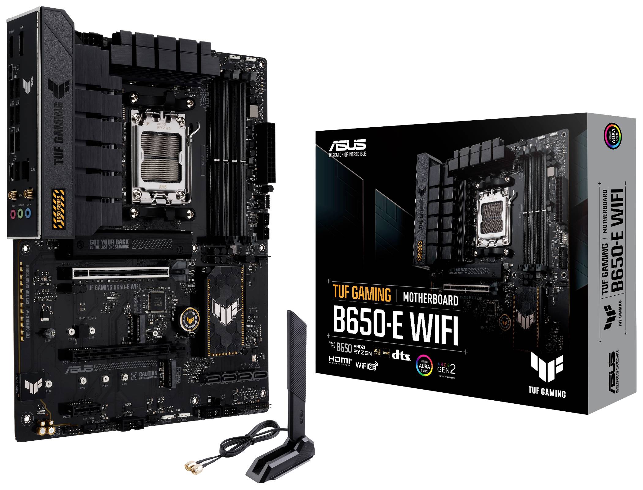 Asus TUF GAMING B650-E WIFI Mainboard Sockel (PC) AMD® AM5 Formfaktor (Details) ATX Mainboard-Chipsatz AMD® B650