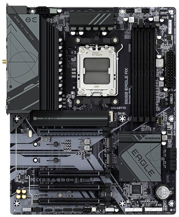 Gigabyte B650 EAGLE AX Mainboard Sockel (PC) AMD® AM5 Formfaktor (Details) ATX Mainboard-Chipsatz AMD® B650