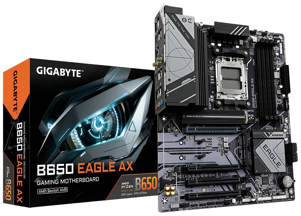Gigabyte B650 EAGLE AX Mainboard Sockel (PC) AMD® AM5 Formfaktor (Details) ATX Mainboard-Chipsatz AMD® B650