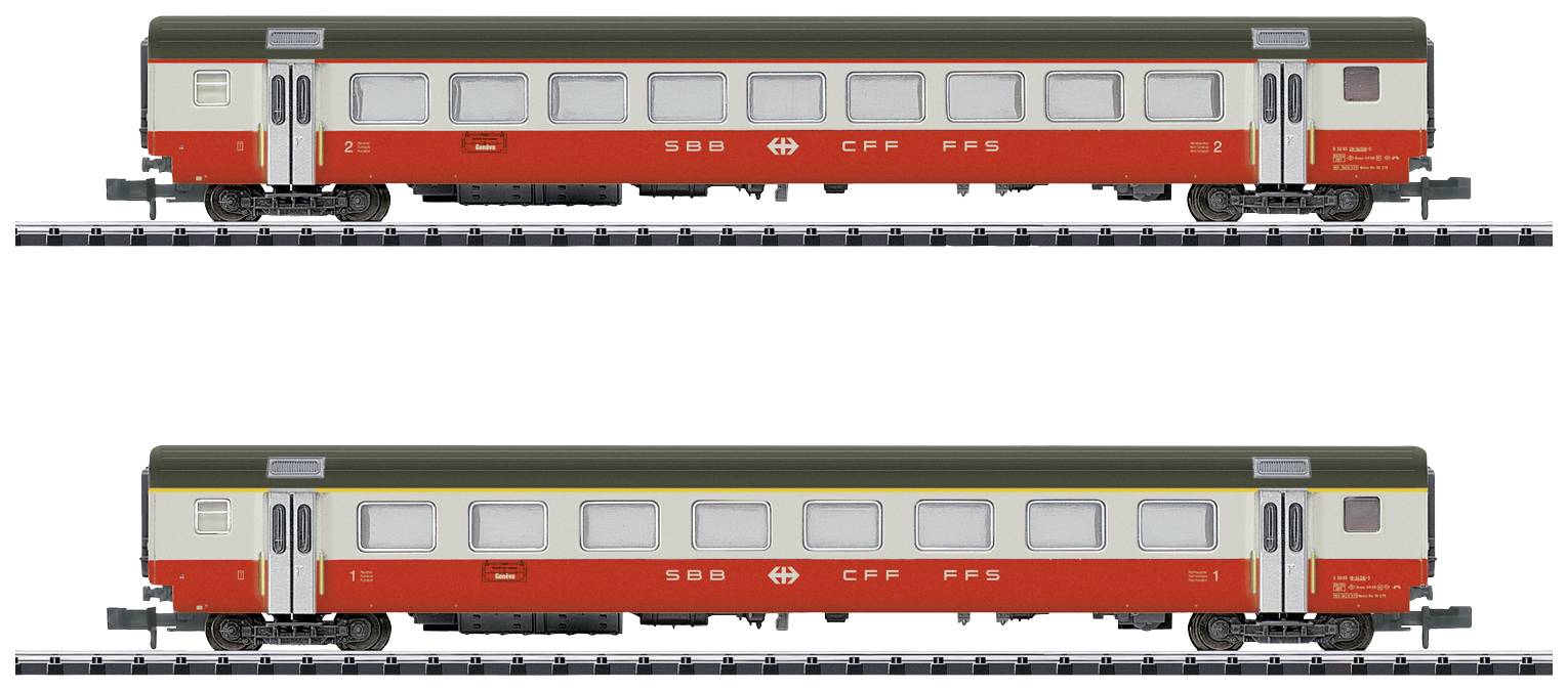 MiniTrix 18721 N 2er-Set Personenwagen Swiss Express der SBB Set 2