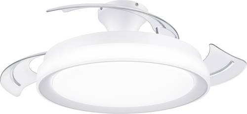 Philips LED Bliss Deckenventilator 28 W, 35 W (Ø x H) 510 mm x 418 mm Weiß mit Beleuchtung, Timer