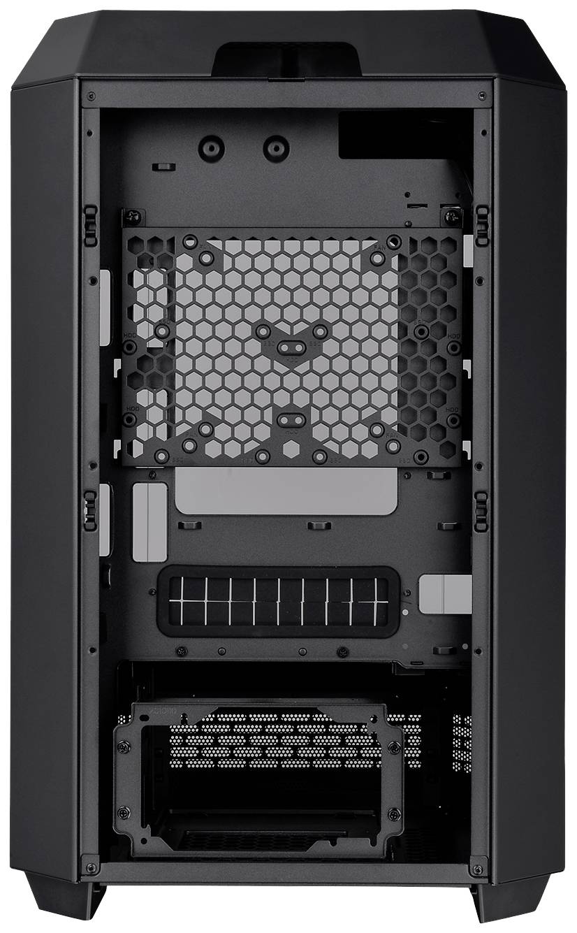 Thermaltake The Tower 300 Micro-Tower Gaming-Gehäuse Schwarz 2 vorinstallierte Lüfter, Seitenfenster