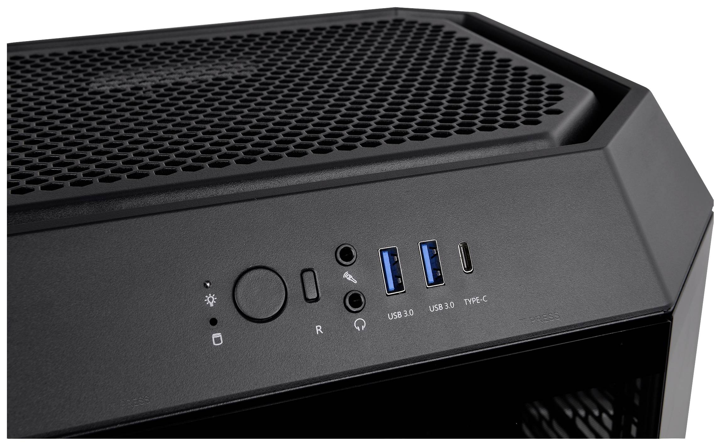 Thermaltake The Tower 300 Micro-Tower Gaming-Gehäuse Schwarz 2 vorinstallierte Lüfter, Seitenfenster