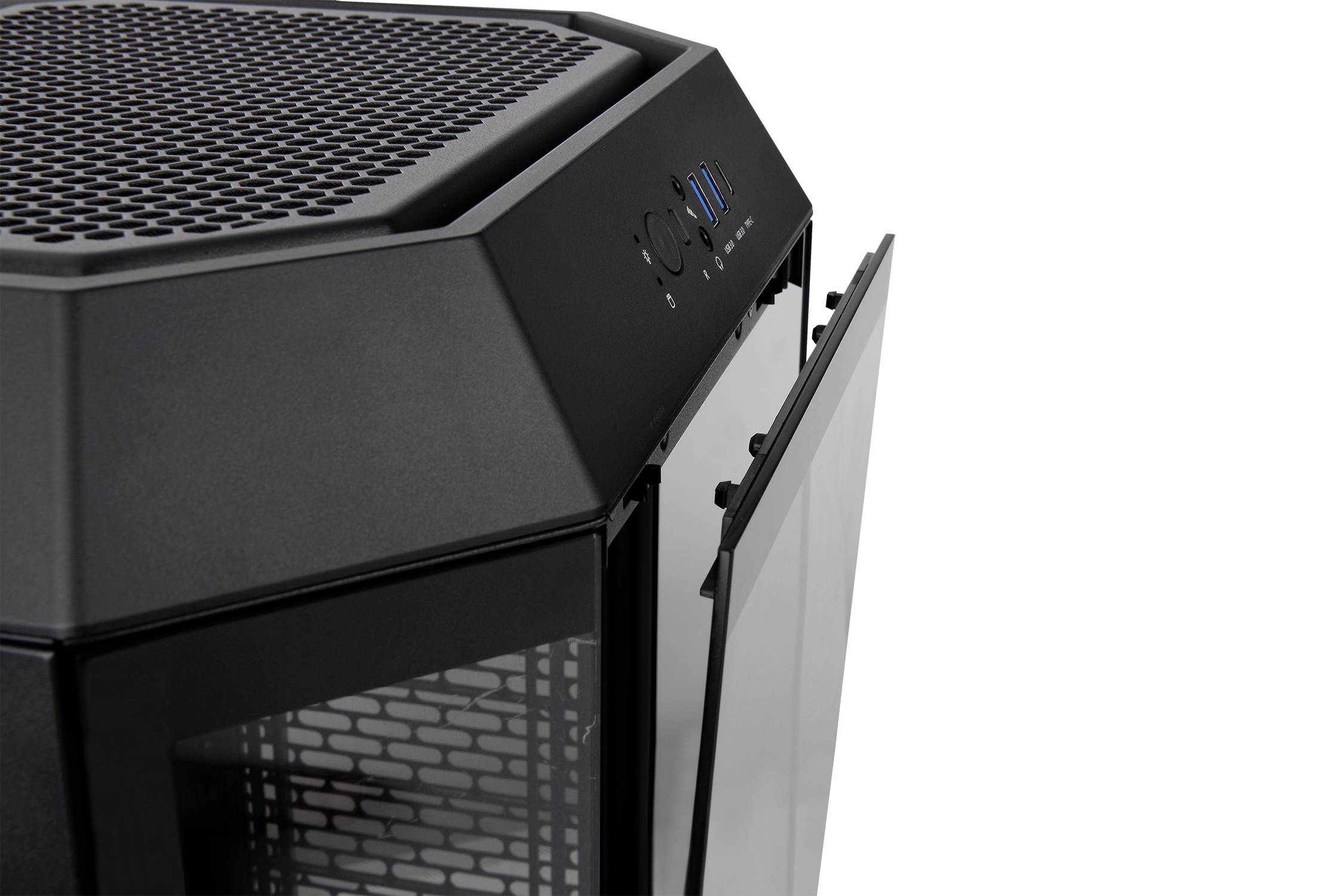 Thermaltake The Tower 300 Micro-Tower Gaming-Gehäuse Schwarz 2 vorinstallierte Lüfter, Seitenfenster