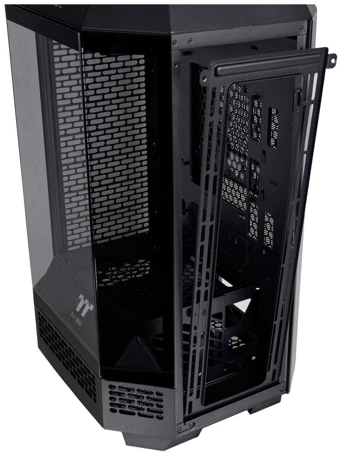 Thermaltake The Tower 300 Micro-Tower Gaming-Gehäuse Schwarz 2 vorinstallierte Lüfter, Seitenfenster
