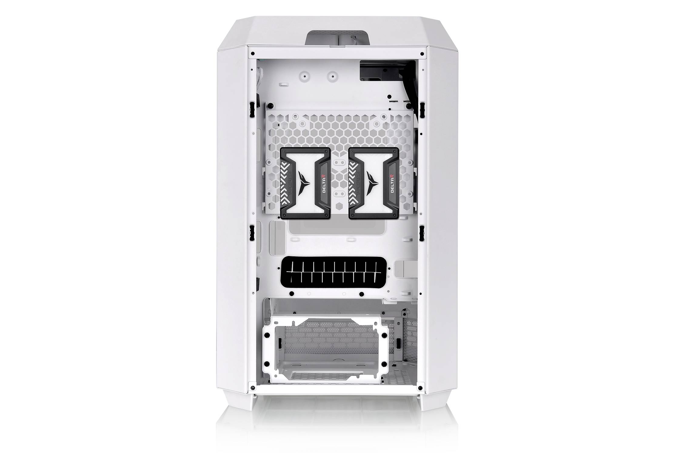 Thermaltake The Tower 300 Micro-Tower Gaming-Gehäuse Weiß 2 vorinstallierte Lüfter, Seitenfenster
