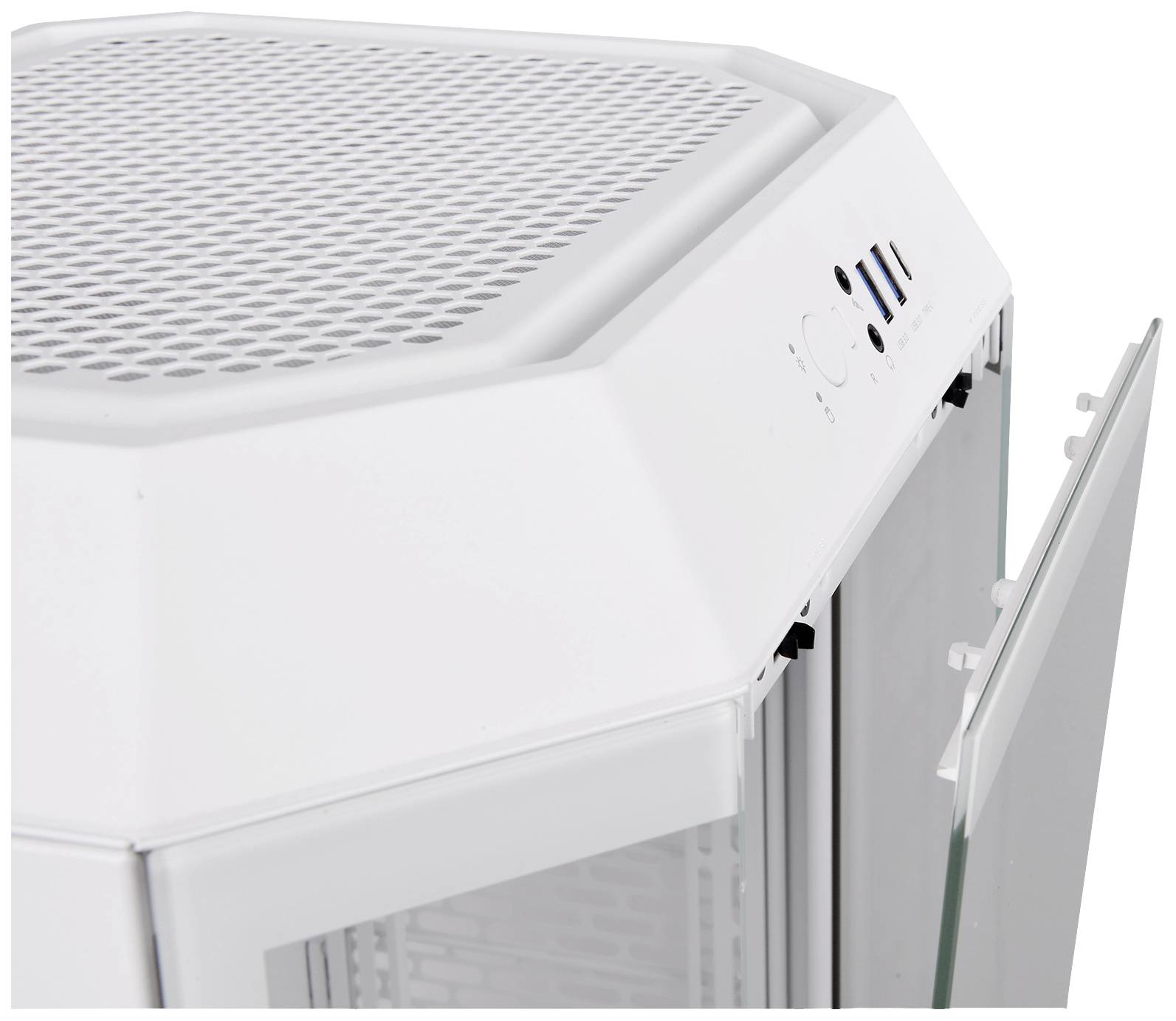 Thermaltake The Tower 300 Micro-Tower Gaming-Gehäuse Weiß 2 vorinstallierte Lüfter, Seitenfenster