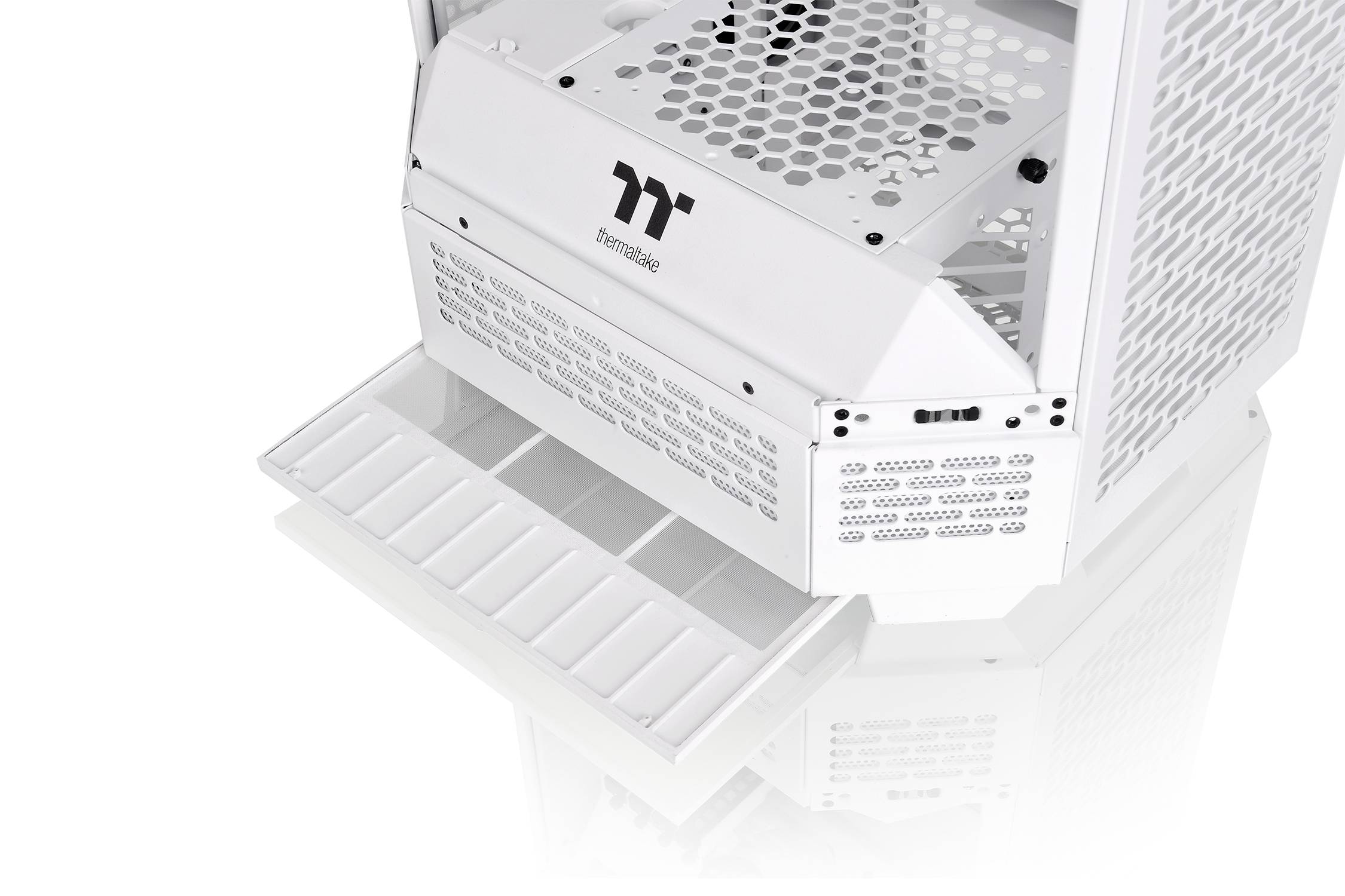 Thermaltake The Tower 300 Micro-Tower Gaming-Gehäuse Weiß 2 vorinstallierte Lüfter, Seitenfenster