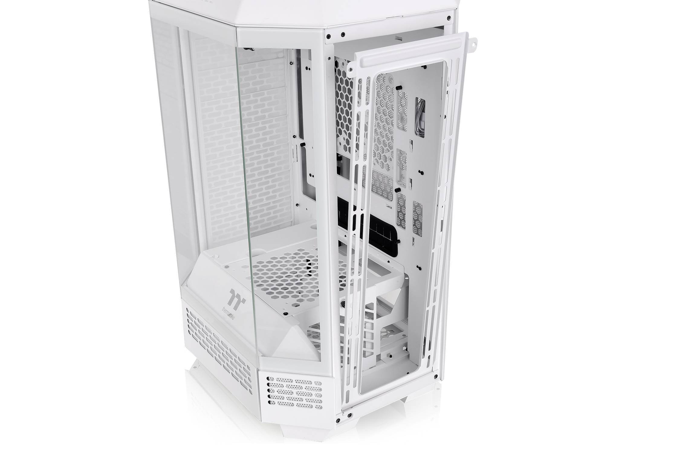Thermaltake The Tower 300 Micro-Tower Gaming-Gehäuse Weiß 2 vorinstallierte Lüfter, Seitenfenster