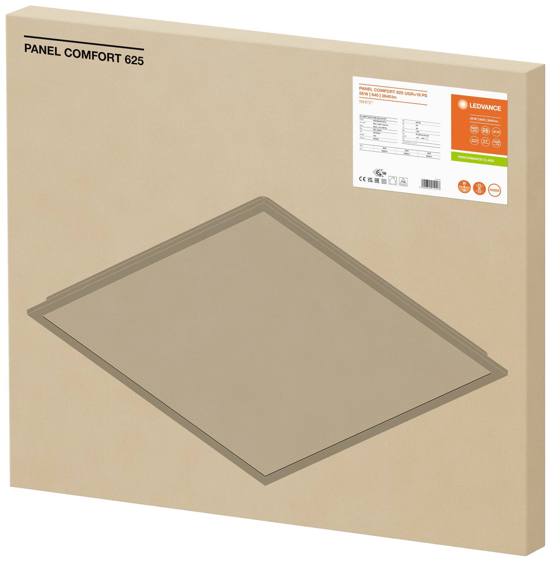 LEDVANCE 4099854014413 4099854014413 LED-Panel LED 28 W, 25 W, 22W Weiß