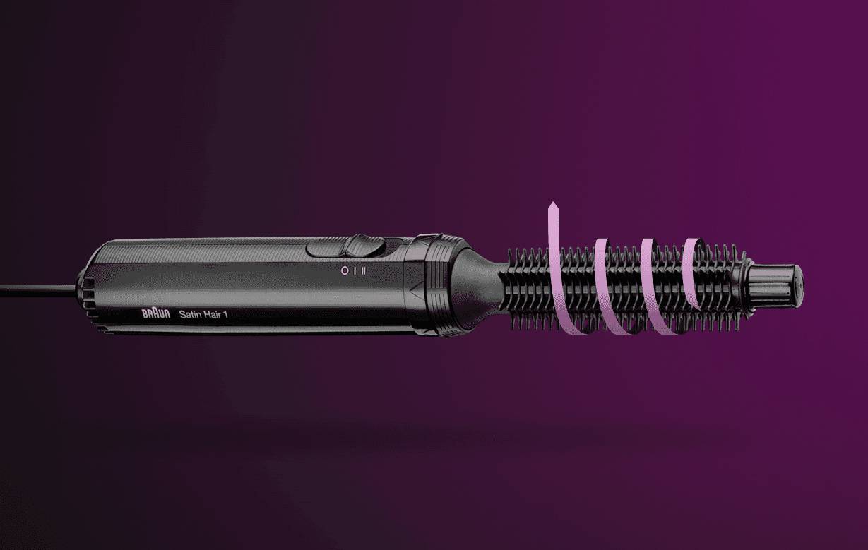 Braun Satin Hair 1 AS110 Warmluftbürste Schwarz