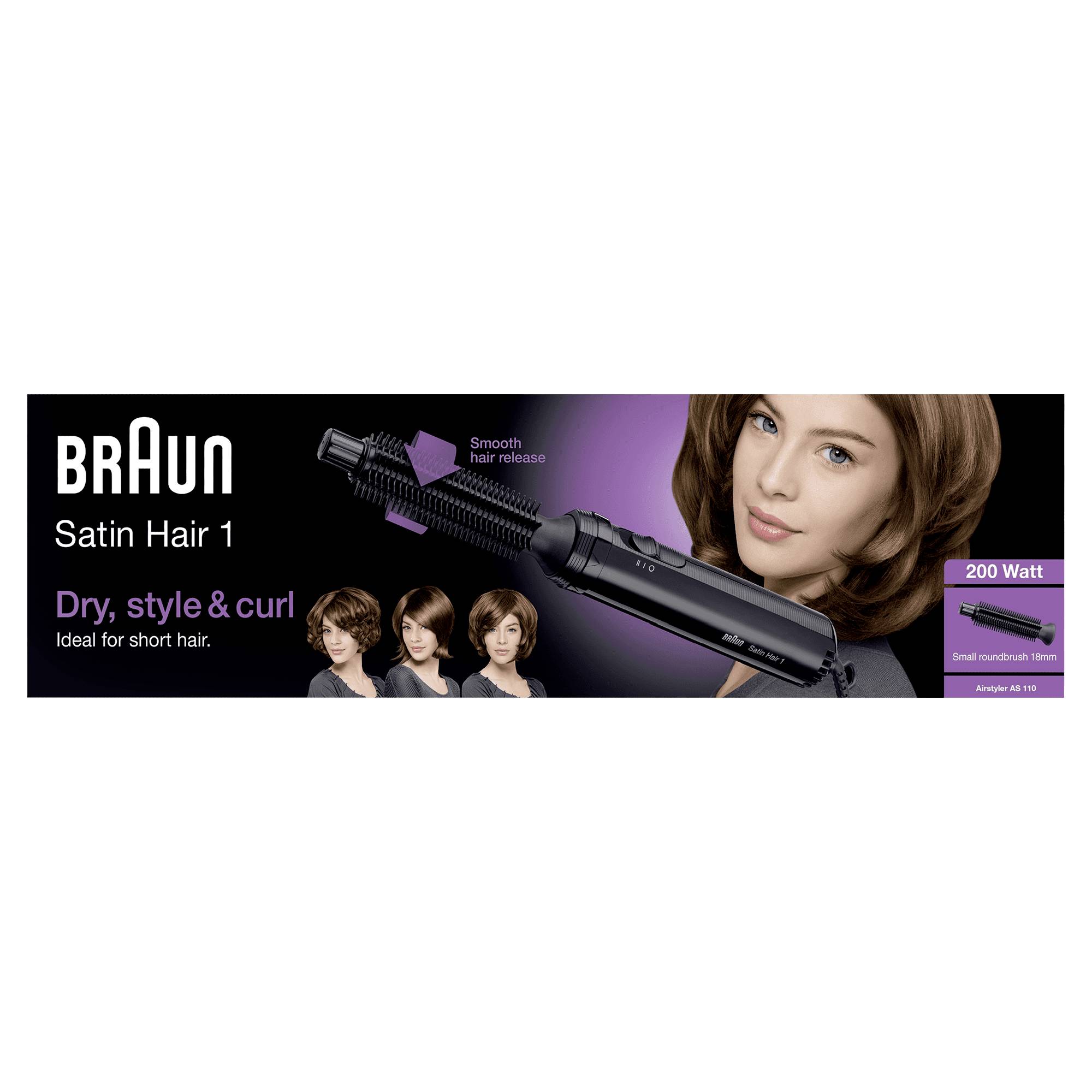 Braun Satin Hair 1 AS110 Warmluftbürste Schwarz