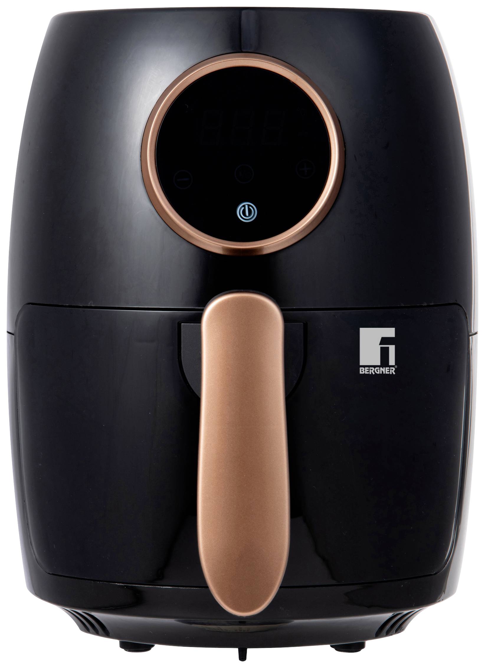 Bergner Heißluft-Fritteuse 2l 1000W Antihaftbeschichtung, Cool-Touch-Gehäuse, Timerfunktion, Überhitzungsschutz, mit Display